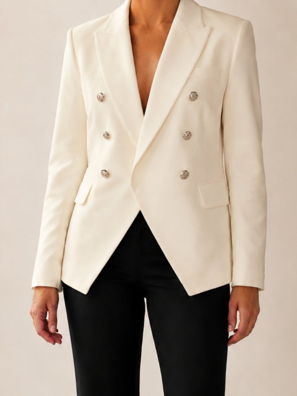 White double-breasted blazer (White House Black Market) Size 2